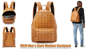 MCM Men's Stark Medium Leather Cognac Backpack